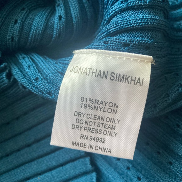 Jonathan Simkhai Bell Sleeve Blouse in Blue - Picture 4 of 5